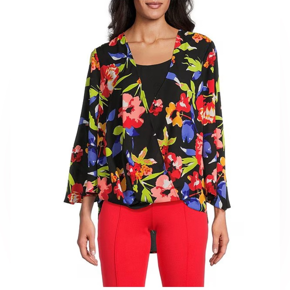 Vibrant Floral Women's Blouse